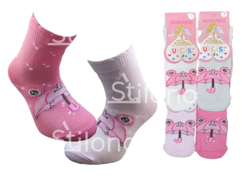 Носки для девочки с рисунком  UCS 0-50195